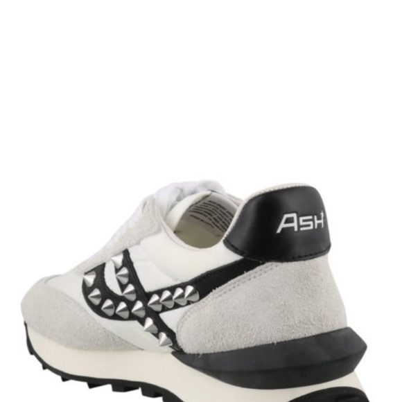 Ash Spider Beige and Black Studded Sneakers